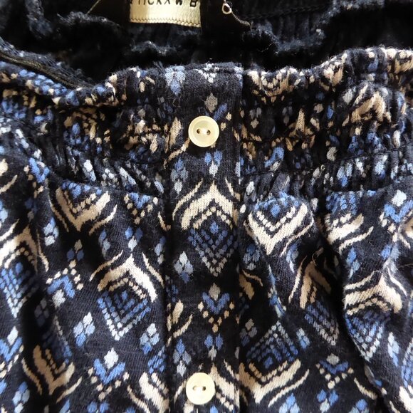 LUCKY BRAND WOMENS BLUE GRAY PATTERN SHIRT (PRE-OWNED) SIZE LARGE - Picture 8 of 11